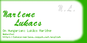 marlene lukacs business card